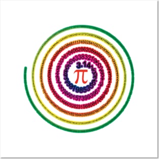 'Pi Spiral Mathematics' Funny Math Gift Posters and Art